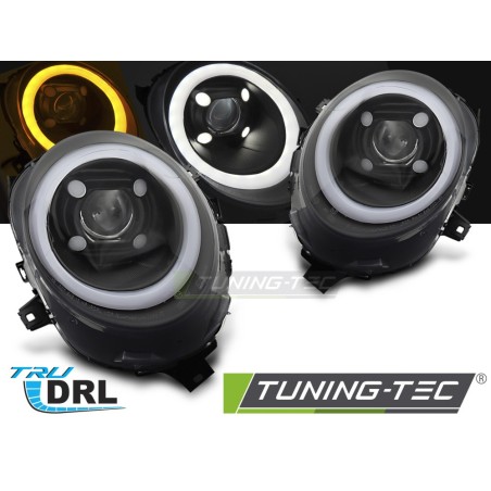 HEADLIGHTS TUBE LIGHT BLACK DRL fits MINI (COOPER) F55 / F56 / F57 14-17
