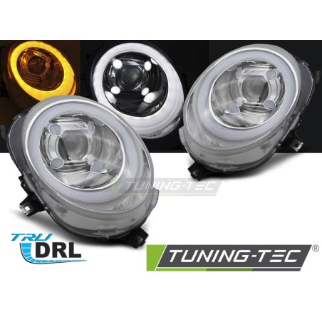 HEADLIGHTS TUBE LIGHT CHROME DRL fits MINI (COOPER) F55 / F56 / F57 14-17