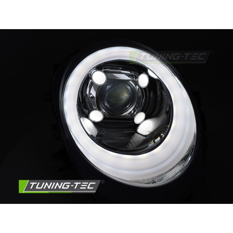 HEADLIGHTS TUBE LIGHT CHROME DRL fits MINI (COOPER) F55 / F56 / F57 14-17