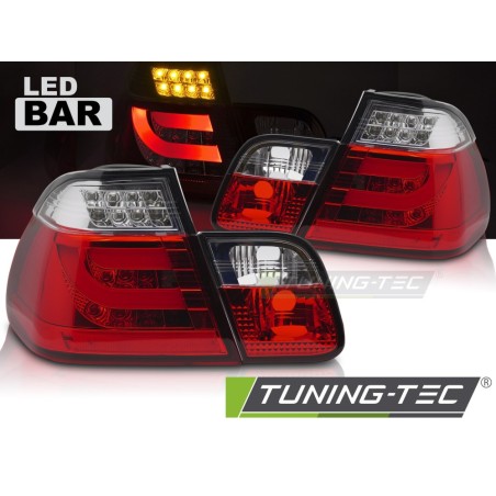 LED TAIL LIGHTS RED WHITE fits BMW E46 98-01 SEDAN