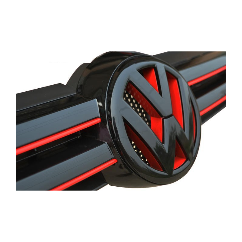 Logo de calandre Noir brillant et rouge Golf 6 Logo de calandre Noir brillant et rouge Golf 6