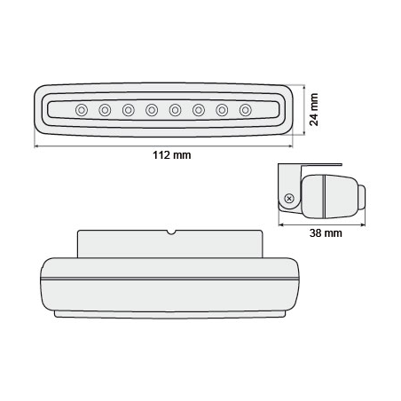 3ème feux stop LED Ford Focus 11+/Fiesta 10+ Chrome