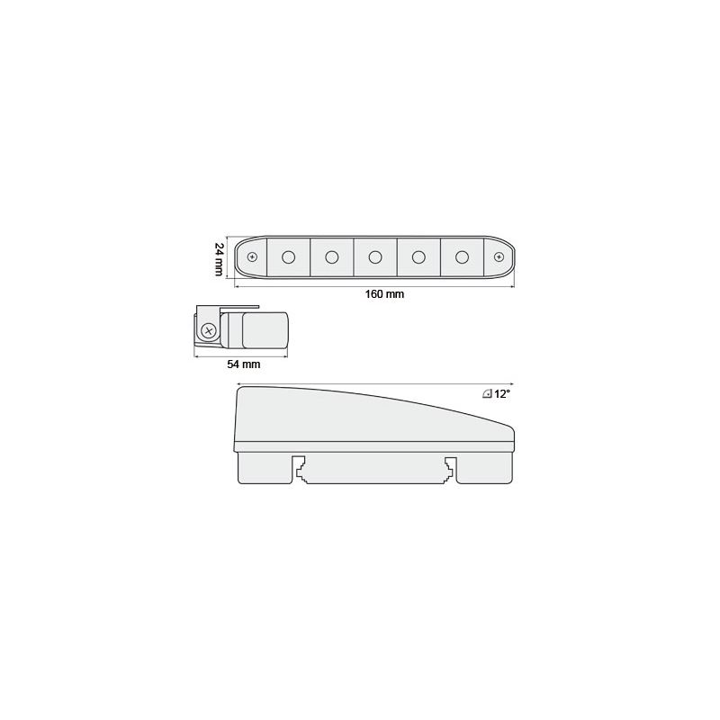 3ème feux stop LED Opel Astra H 04+ 5D Chrome