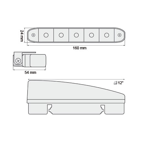 3ème feux stop LED Opel Astra H 04+ 5D Chrome