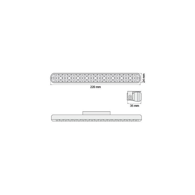 3ème feux stop LED Peugeot 206_14 LED Noir