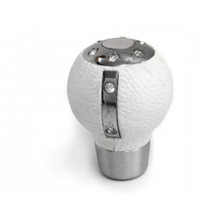 Pommeau im Cristal Style & Simili-cuir blanc