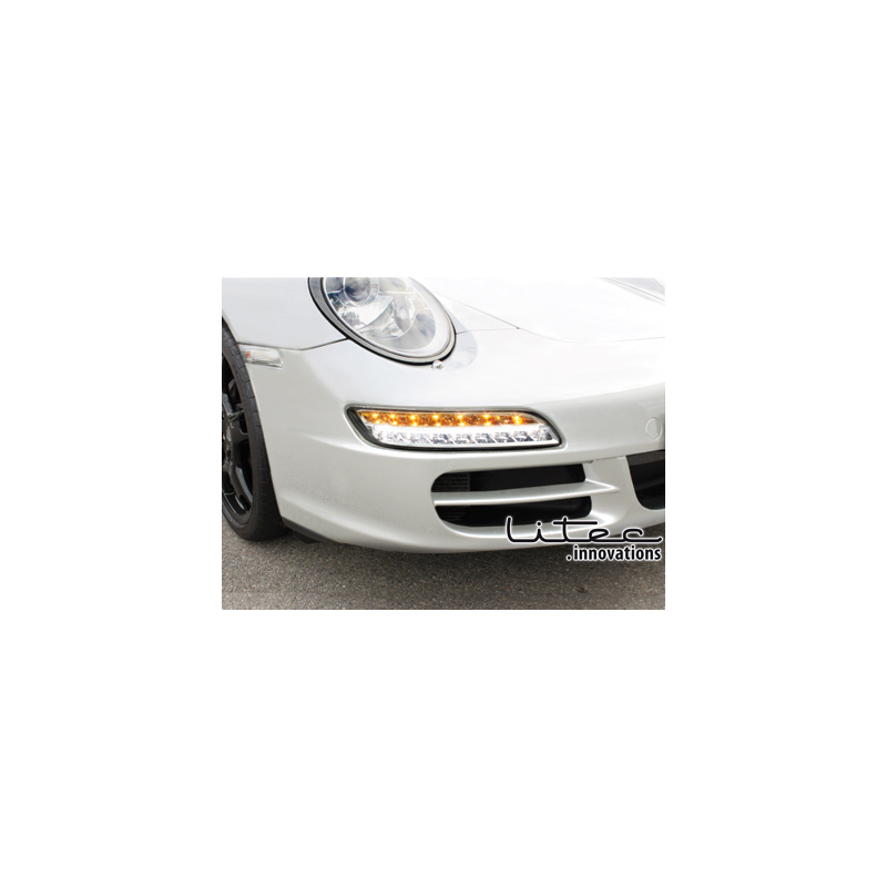 Litec Clignotants LED avant Feux de position PORSCHE 997-Chrome