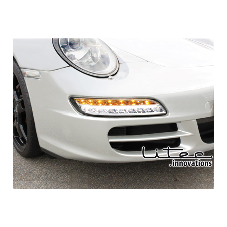 Litec Clignotants LED avant Feux de position PORSCHE 997-Chrome