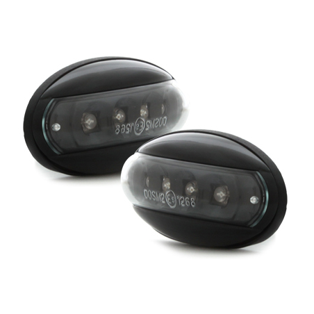 LED Clignotants latéraux Peugeot 206  boitier Noir _ RS Noir