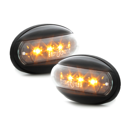 LED Clignotants latéraux Peugeot 206  boitier Noir _ RS Noir