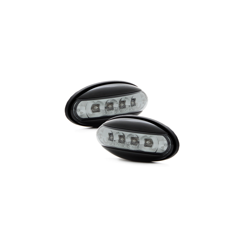 LED Clignotants latéraux Peugeot 206  boitier Noir _ RS Fumé