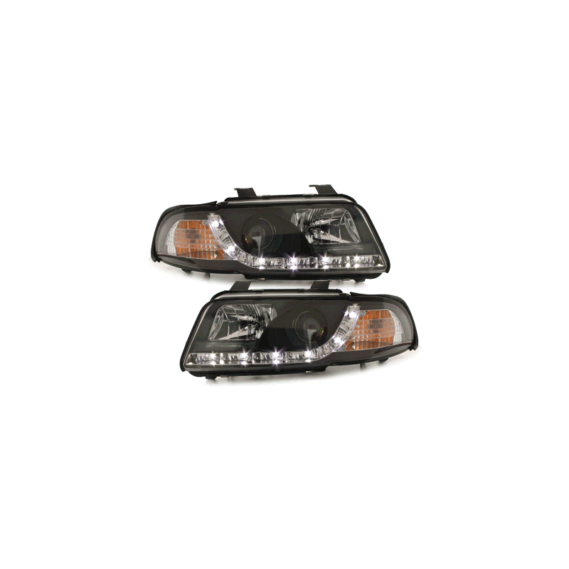  Phares DAYLINE AUDI A4 B5 Led Drl  noir