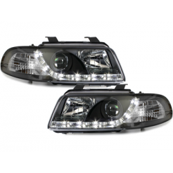  Phares DAYLINE AUDI A4 B5 95-98  Led Drl noir