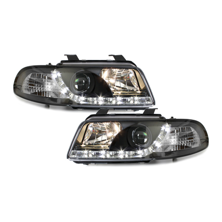  Phares DAYLINE AUDI A4 B5 95-98  Led Drl noir