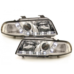  Phares D-LITE AUDI A4 B5 95-98  Led Drl  chrome