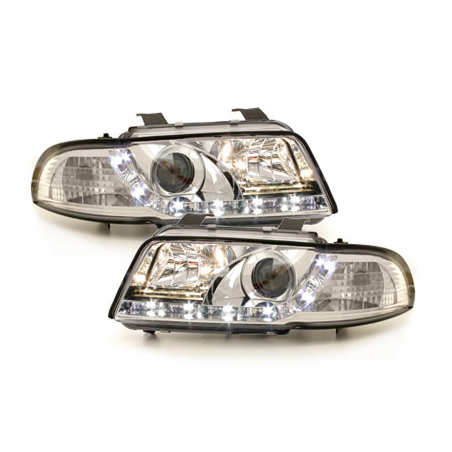  Phares D-LITE AUDI A4 B5 95-98  Led Drl  chrome