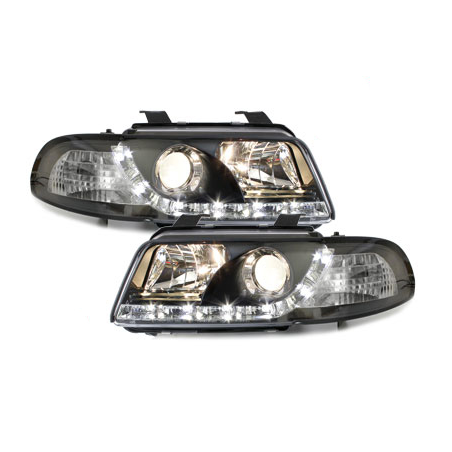  Phares D-LITE AUDI A4 B5 95-98  Led Drl  noir