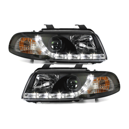  Phares D-LITE AUDI A4 B5 95-98  Led Drl  noir