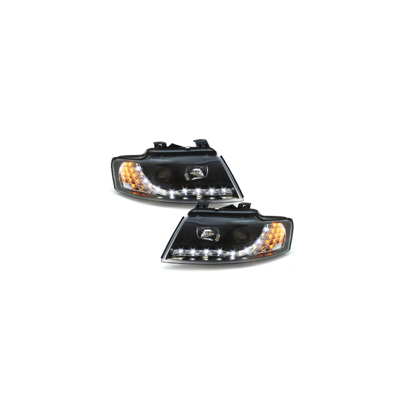  Phares DAYLINE AUDI A4 8HE 02-05 Led Drl noir