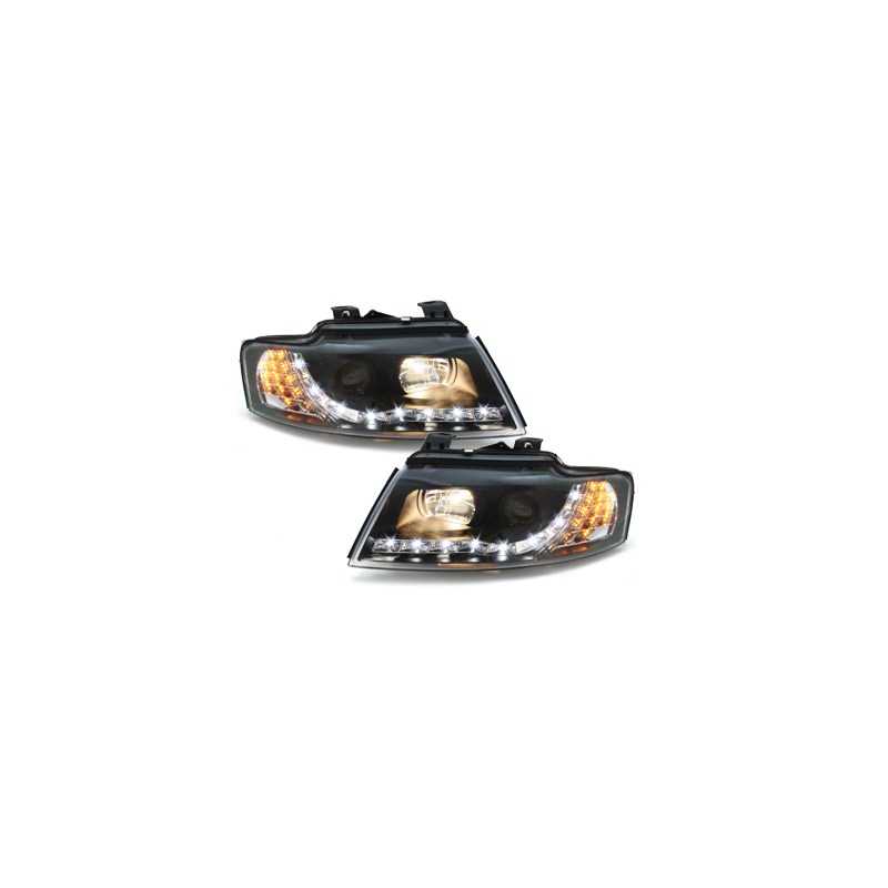  Phares DAYLINE AUDI A4 8HE 02-05 Led Drl noir
