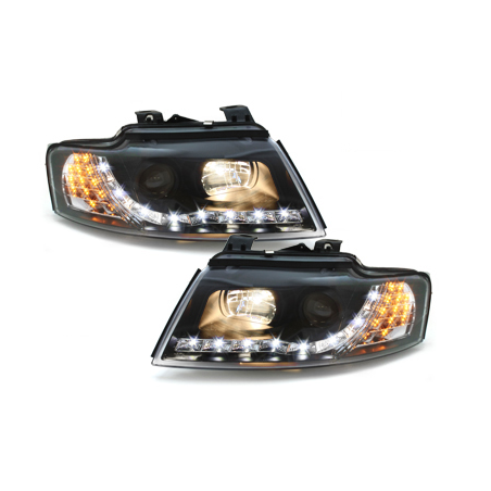  Phares DAYLINE AUDI A4 8HE 02-05 Led Drl noir