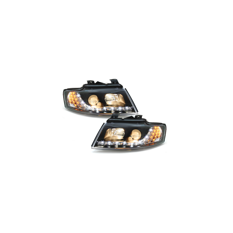  Phares DAYLINE AUDI A4 8HE 02-05 Led Drl noir