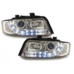 Phares DAYLINE AUDI A4 8E 01-04 Led Drl chrome