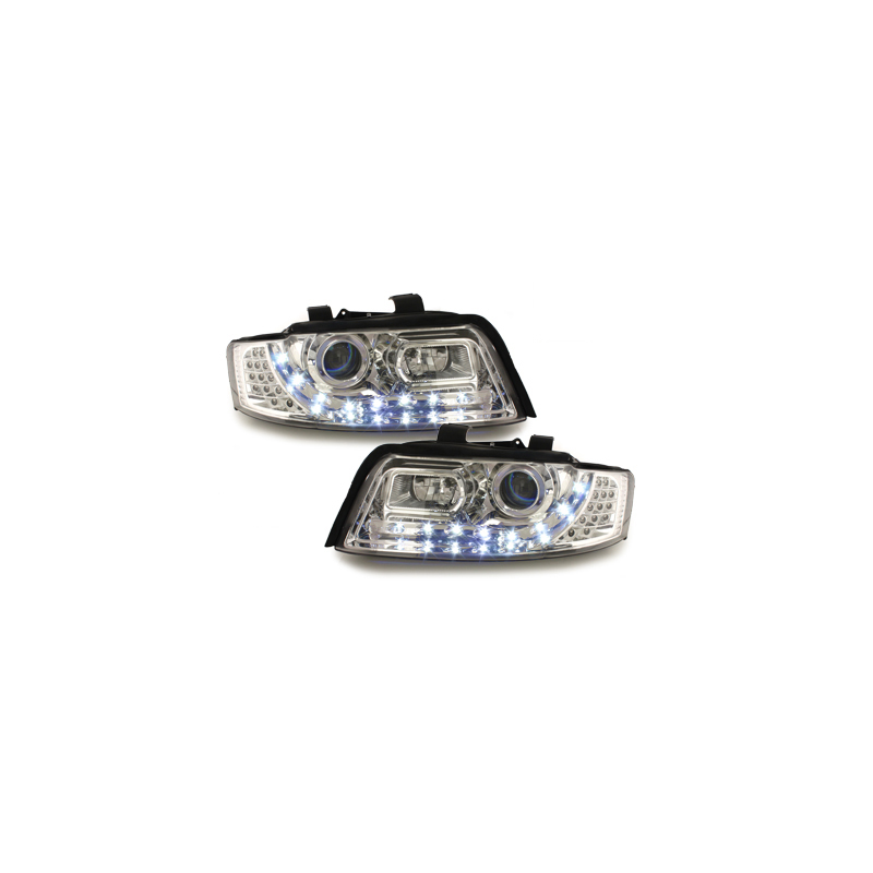  Phares DAYLINE AUDI A4 8E 01-04 Led Drl chrome