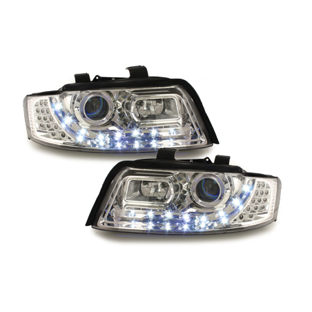  Phares DAYLINE AUDI A4 8E 01-04 Led Drl chrome