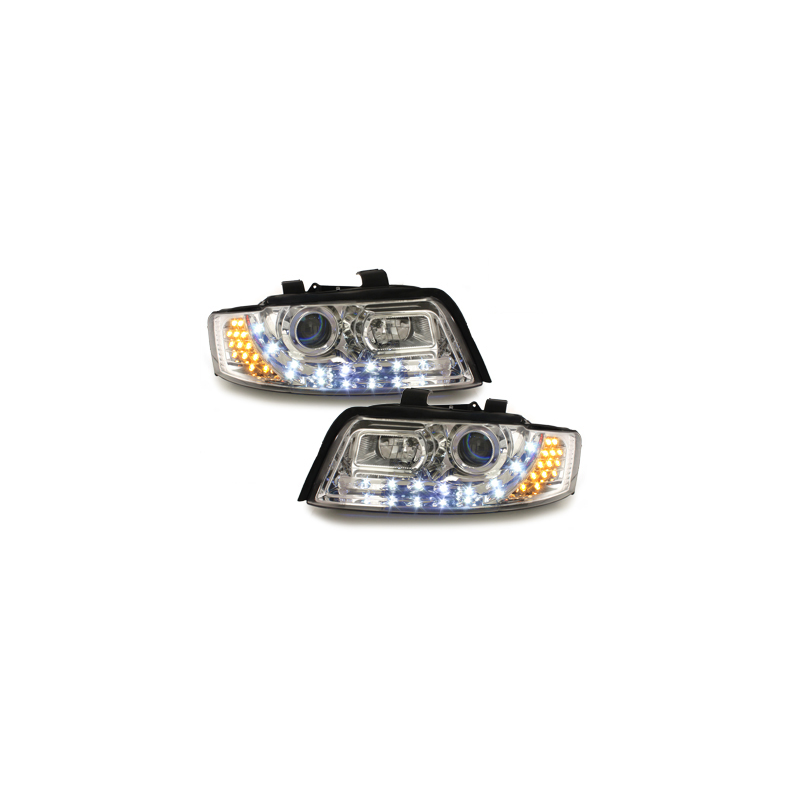  Phares DAYLINE AUDI A4 8E 01-04 Led Drl chrome