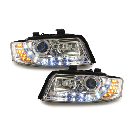  Phares DAYLINE AUDI A4 8E 01-04 Led Drl chrome