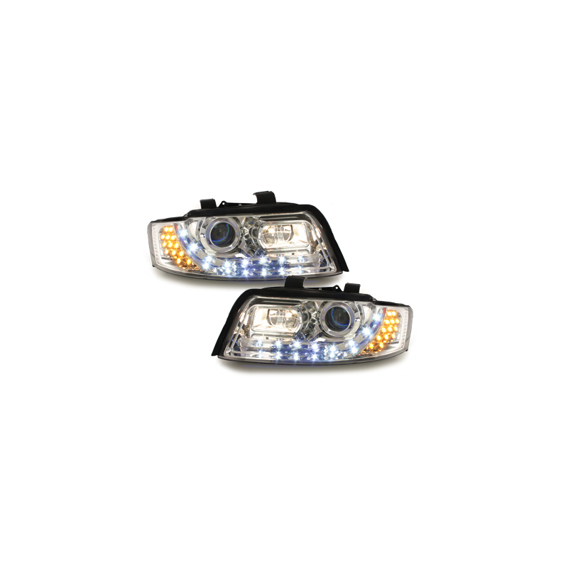  Phares DAYLINE AUDI A4 8E 01-04 Led Drl chrome