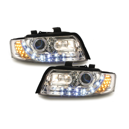  Phares DAYLINE AUDI A4 8E 01-04 Led Drl chrome