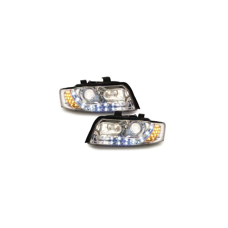  Phares DAYLINE AUDI A4 8E 01-04 Led Drl chrome