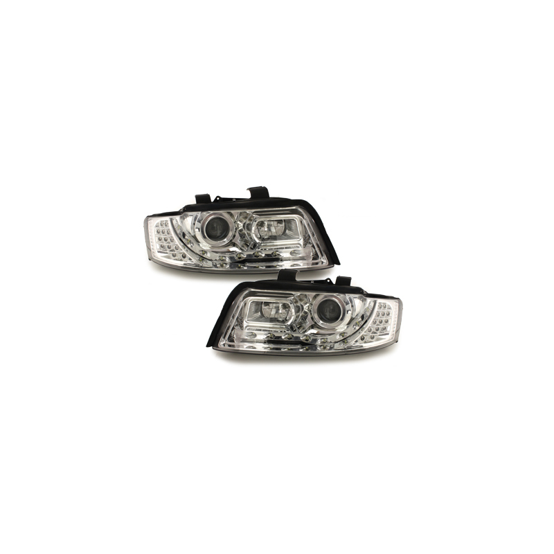  Phares DAYLINE AUDI A4 8E 01-04 Led Drl chrome