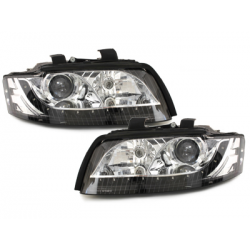 Phares DAYLINE AUDI A4 8E 01-04  Led Drl noir