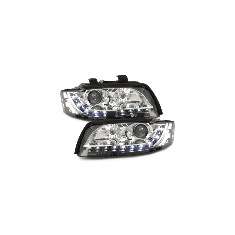  Phares DAYLINE AUDI A4 8E 01-04  Led Drl noir