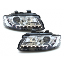 Phares DAYLINE AUDI A4 8E Xénon Led Drl noir