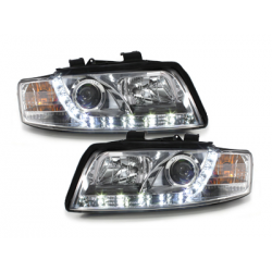 Phares DAYLINE AUDI A4 8E 01-04 Led Drl  chrome