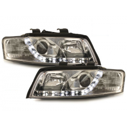 Phares D-LITE  Phares AUDI A4 8E Led Drl chrome