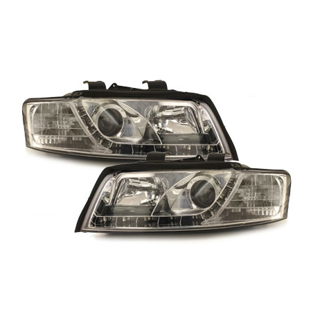  Phares D-LITE  Phares AUDI A4 8E Led Drl chrome