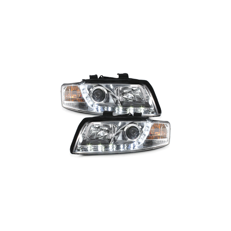  Phares D-LITE  Phares AUDI A4 8E Led Drl chrome