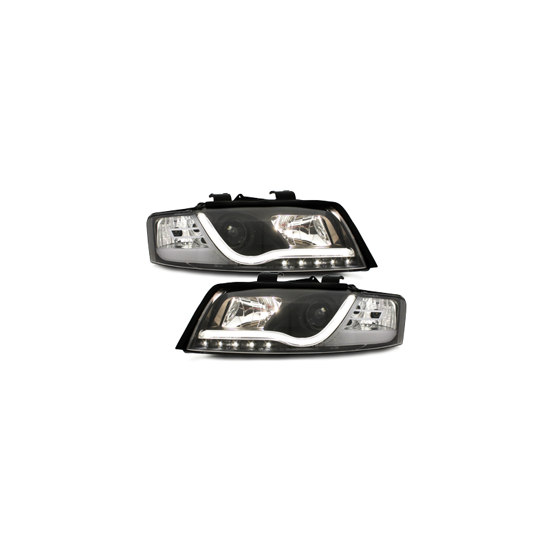 Phares avec feux diurnes AUDI A4 8E Noir