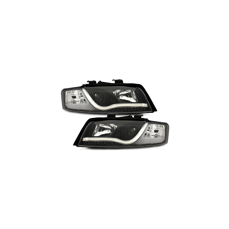 Phares avec feux diurnes AUDI A4 8E Noir