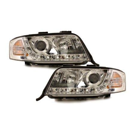  Phares DAYLINE AUDI A6 4B 01-04  Led Drl chrome