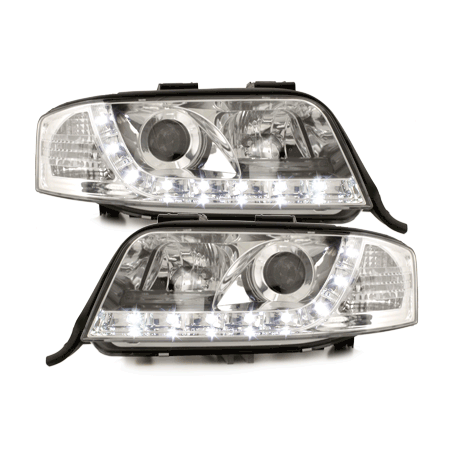  Phares DAYLINE AUDI A6 4B 01-04  Led Drl chrome