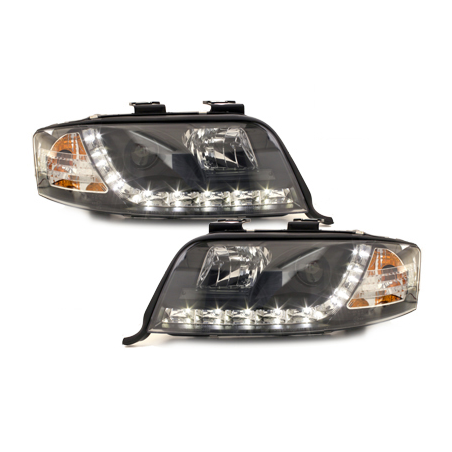  Phares DAYLINE AUDI A6 4B 01-04  Led Drl  noir