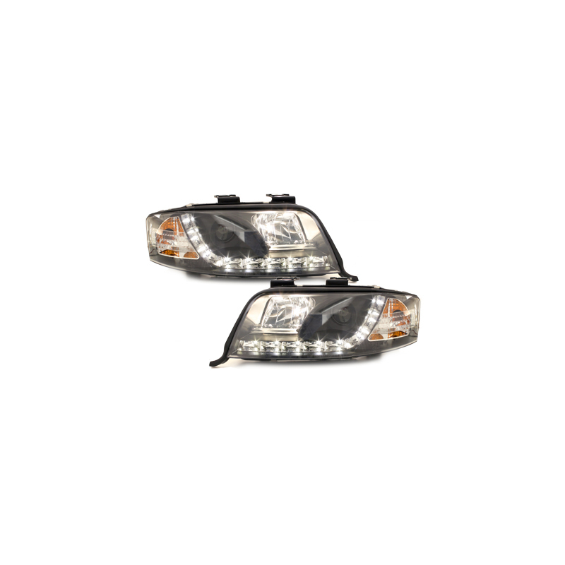  Phares DAYLINE AUDI A6 4B 01-04  Led Drl  noir