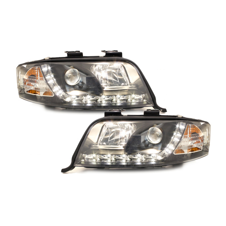  Phares DAYLINE AUDI A6 4B 01-04  Led Drl  noir