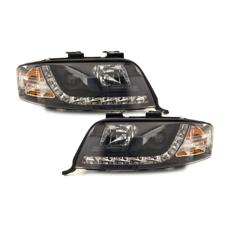  Phares DAYLINE AUDI A6 4B 01-04  Led Drl  noir